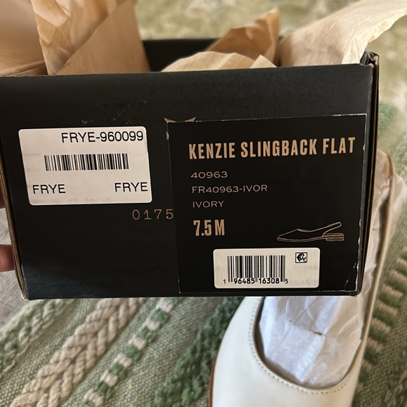 Frye Kenzie Slingback Flats (Ivory color) - Picture 2 of 7
